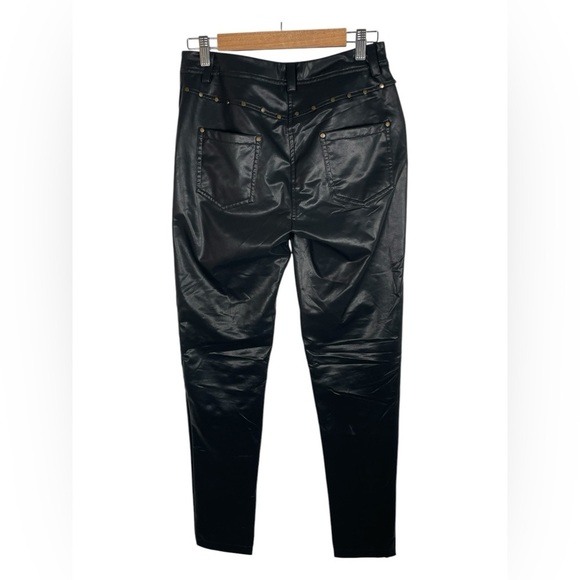 C&J Collections‎ Chicago STUDDED FAUX LEATHER PANTS SIZE LARGE - Picture 2 of 9
